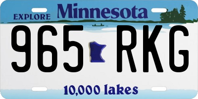 MN license plate 965RKG