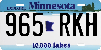 MN license plate 965RKH