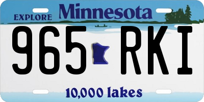 MN license plate 965RKI