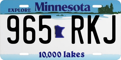 MN license plate 965RKJ