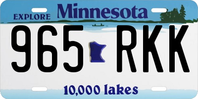 MN license plate 965RKK