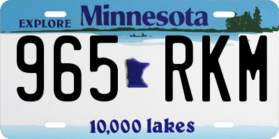 MN license plate 965RKM