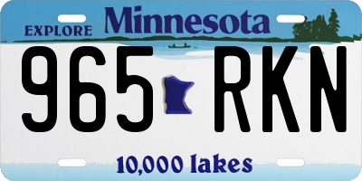 MN license plate 965RKN