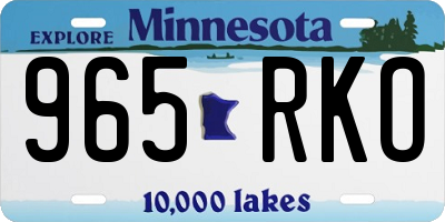 MN license plate 965RKO