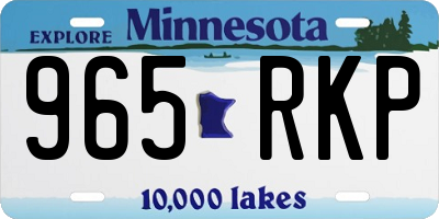 MN license plate 965RKP