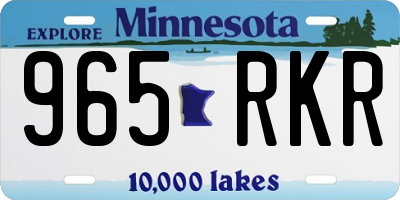 MN license plate 965RKR