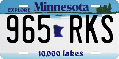 MN license plate 965RKS