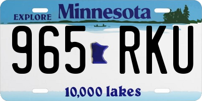 MN license plate 965RKU