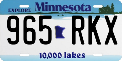 MN license plate 965RKX