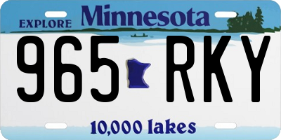 MN license plate 965RKY