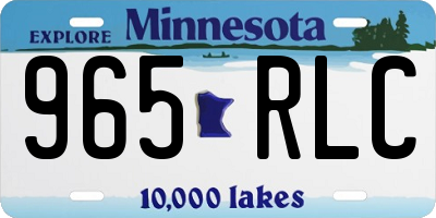 MN license plate 965RLC