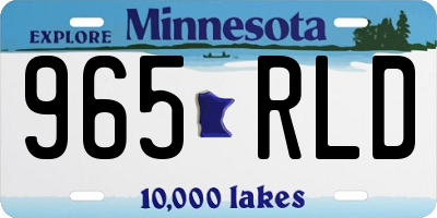 MN license plate 965RLD