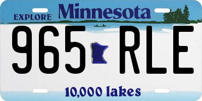 MN license plate 965RLE