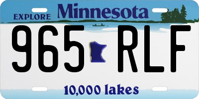 MN license plate 965RLF