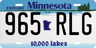 MN license plate 965RLG
