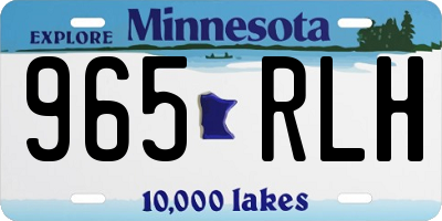 MN license plate 965RLH