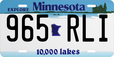 MN license plate 965RLI