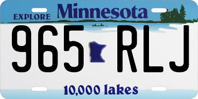 MN license plate 965RLJ