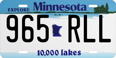 MN license plate 965RLL