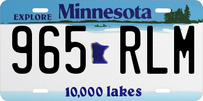 MN license plate 965RLM