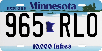 MN license plate 965RLO