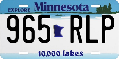 MN license plate 965RLP