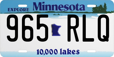 MN license plate 965RLQ