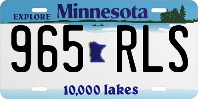MN license plate 965RLS