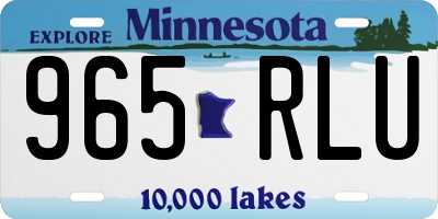 MN license plate 965RLU
