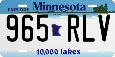 MN license plate 965RLV
