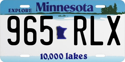 MN license plate 965RLX