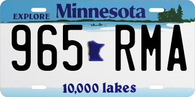 MN license plate 965RMA