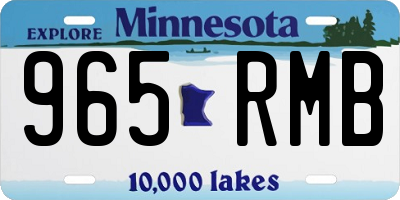 MN license plate 965RMB