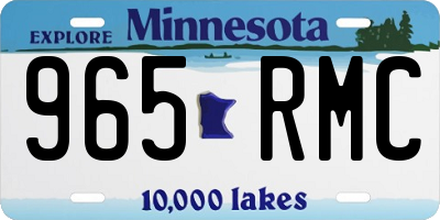 MN license plate 965RMC