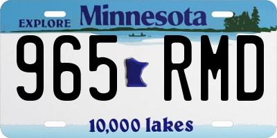 MN license plate 965RMD