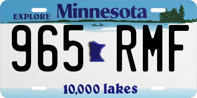 MN license plate 965RMF