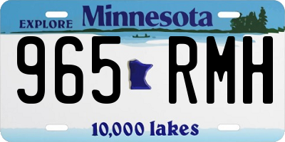 MN license plate 965RMH