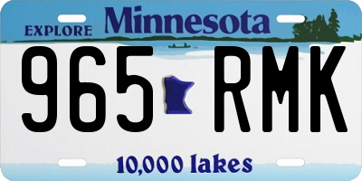 MN license plate 965RMK