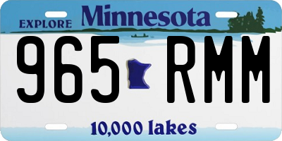 MN license plate 965RMM