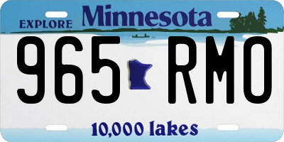 MN license plate 965RMO