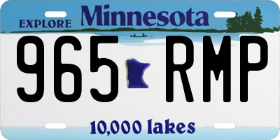 MN license plate 965RMP