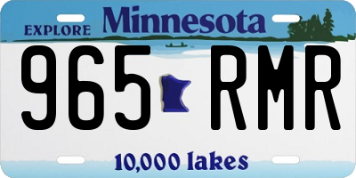 MN license plate 965RMR