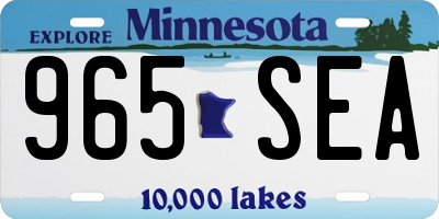 MN license plate 965SEA