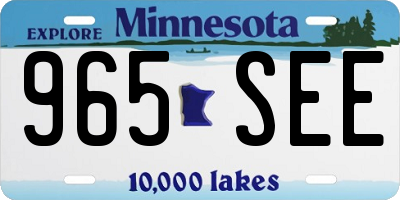 MN license plate 965SEE