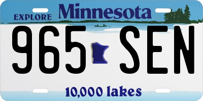 MN license plate 965SEN