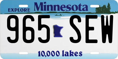MN license plate 965SEW