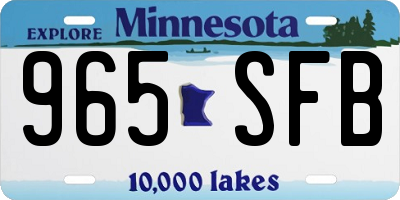 MN license plate 965SFB