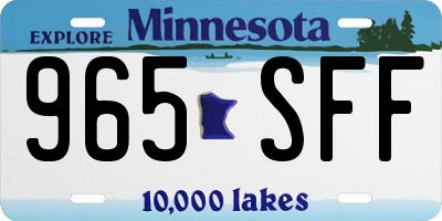 MN license plate 965SFF