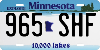 MN license plate 965SHF