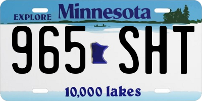MN license plate 965SHT